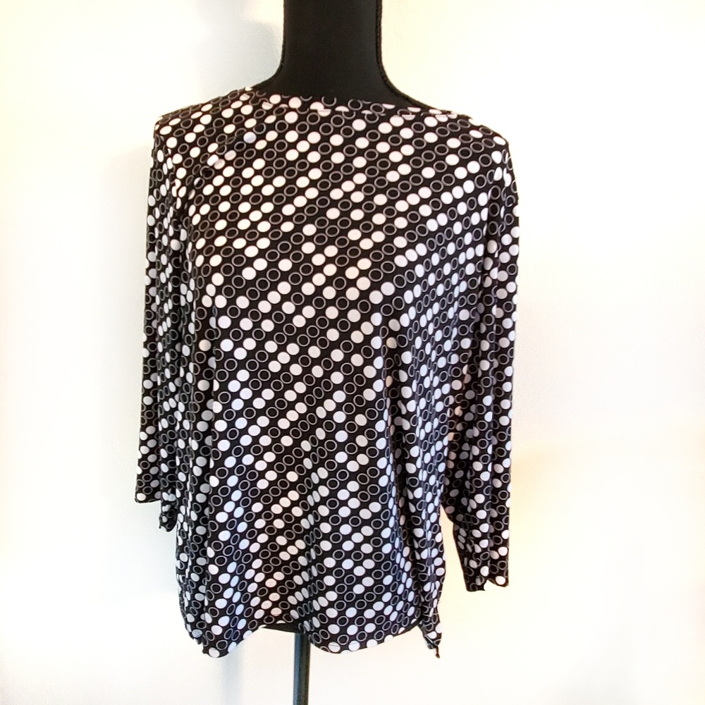 Chico's long sleeve boat neck top size 12